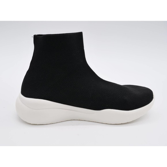 Just Fab Shoes Women 9 Black Stretch Fabric Billie Sock Pull On Platform Sneaker - Picture 3 of 12